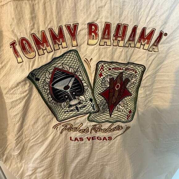 Tommy Bahama Men's Large Las Vegas Poker Short Sleeve Shirt - Picture 2 of 4